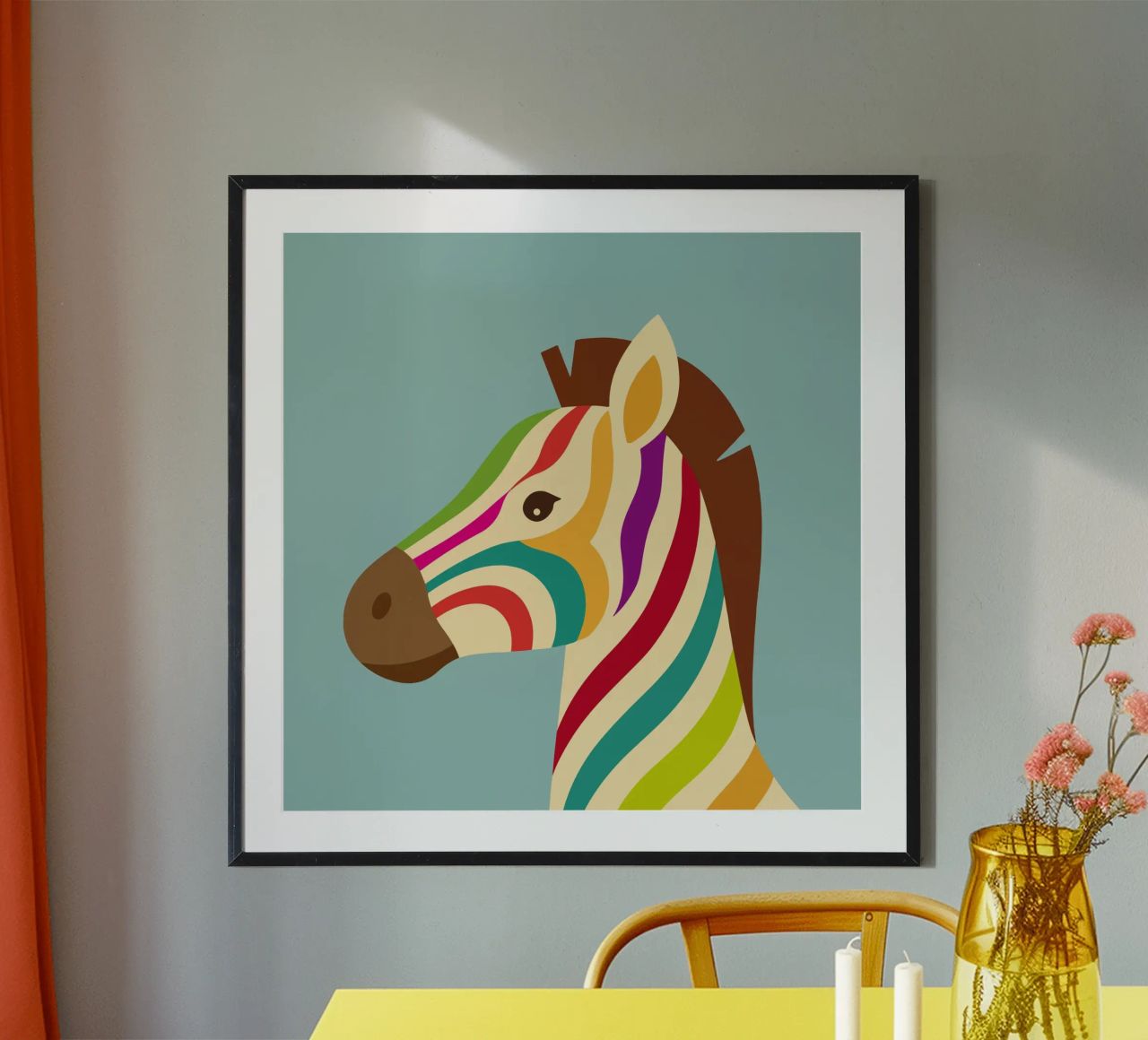 Zebra colorata - Look unico a strisce poster da namosh