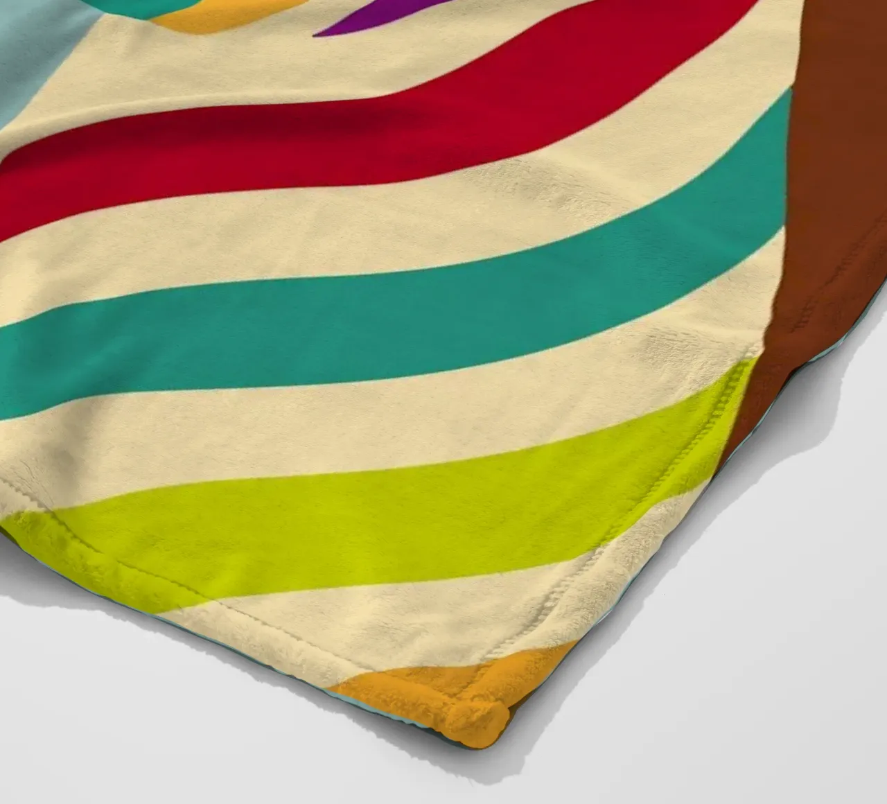 Colourful zebra - Unique striped look fleece blanket by namosh