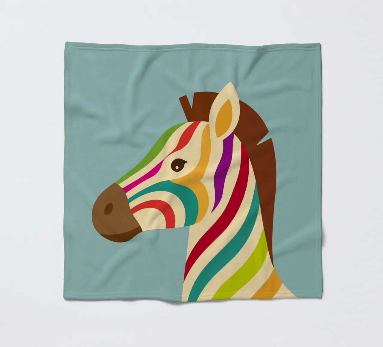 Zebra colorata - Look unico a strisce coperta in pile da namosh