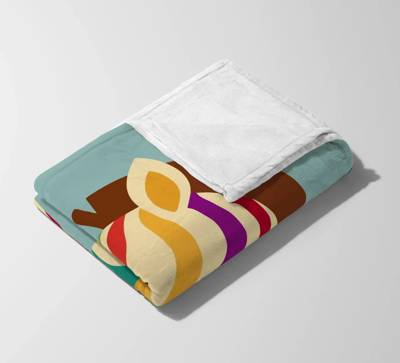 Colourful zebra - Unique striped look fleece blanket by namosh