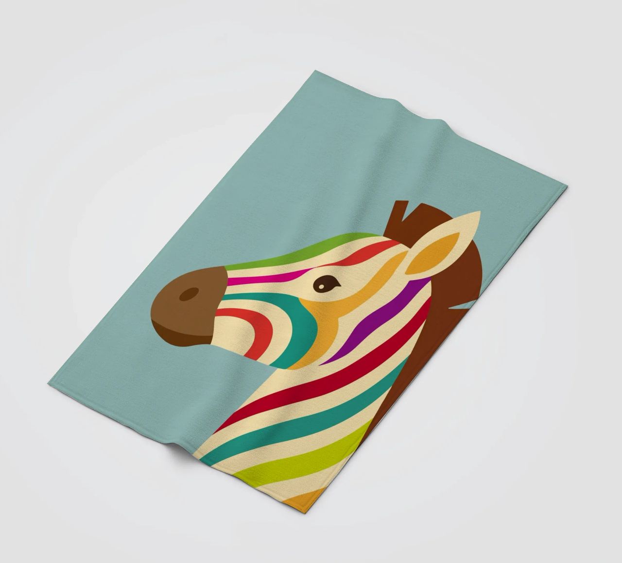 Zebra colorata - Look unico a strisce coperta in pile da namosh