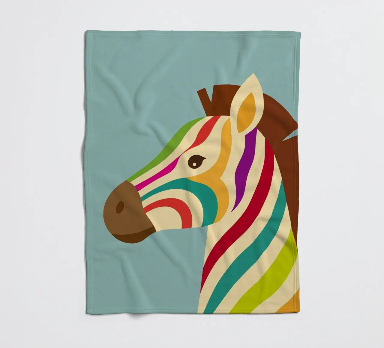 Zebra colorata - Look unico a strisce coperta in pile da namosh