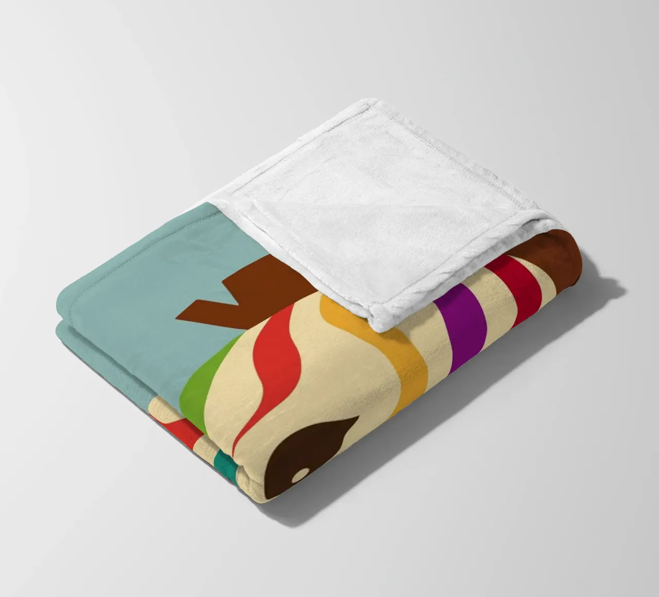 Zebra colorata - Look unico a strisce coperta in pile da namosh