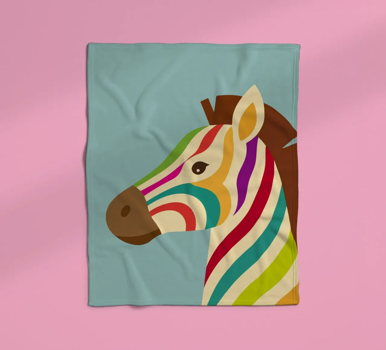 Zebra colorata - Look unico a strisce coperta in pile da namosh