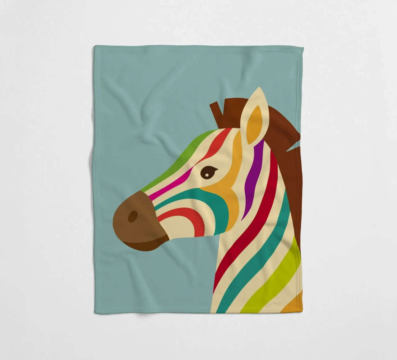 Zebra colorata - Look unico a strisce coperta in pile da namosh