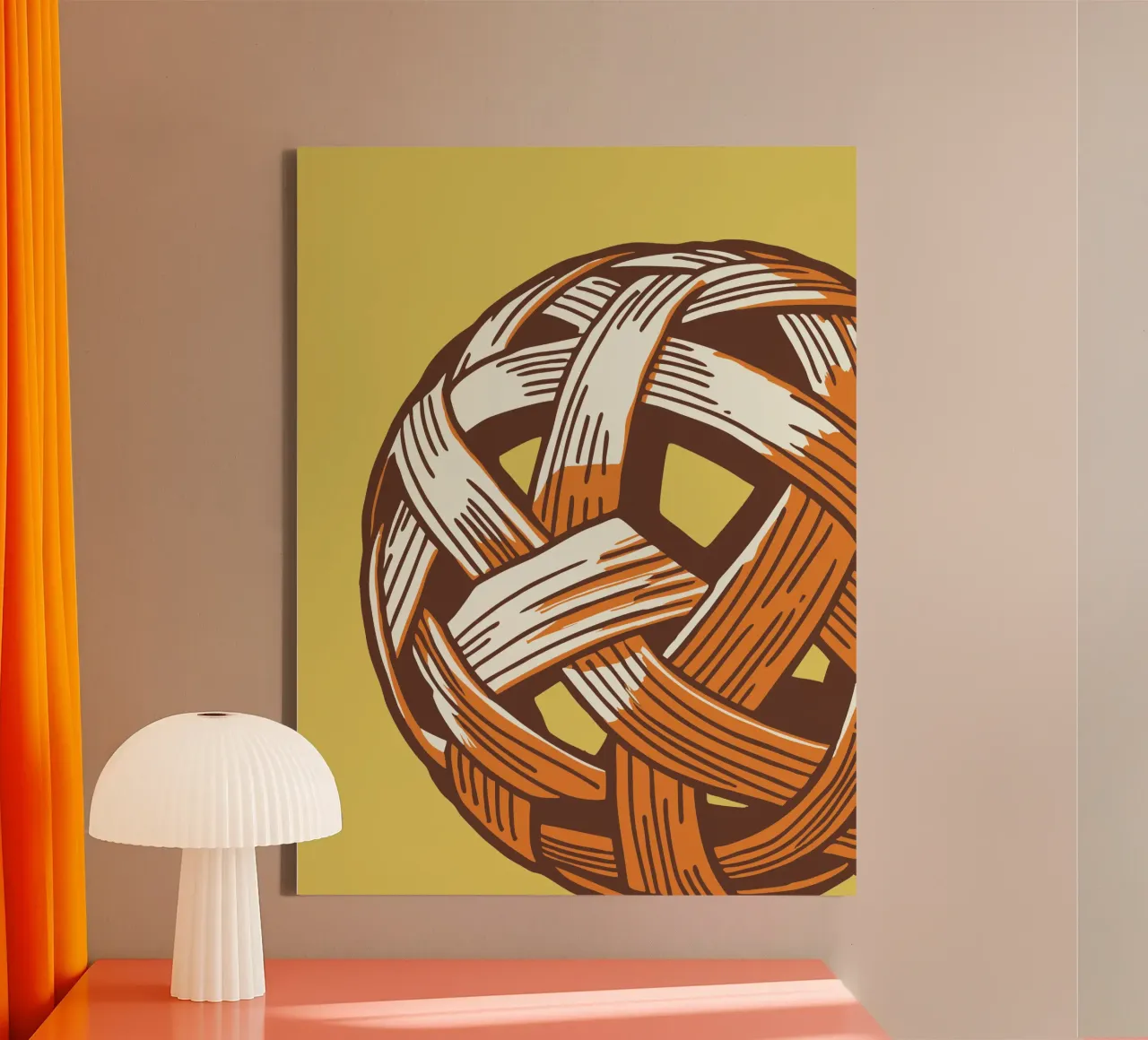 Takraw Ball canvas with Floater frame by SPORTS ONLY