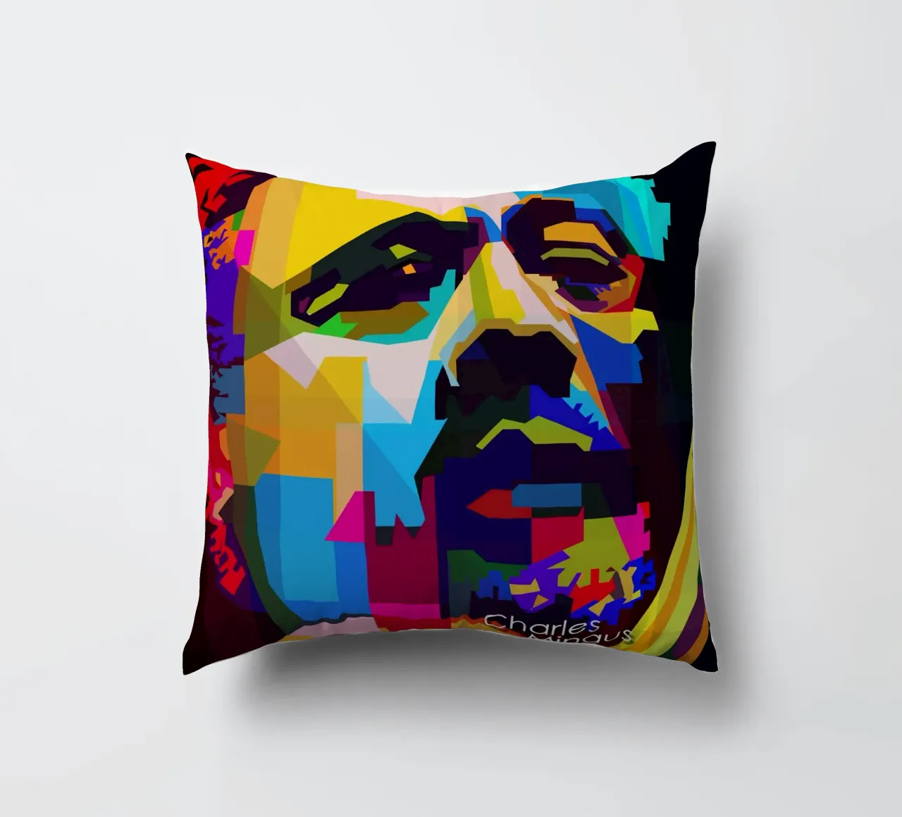 Charles Mingus Jazz Compositore Musicista WPAP Trending Now cuscino da Artkreator