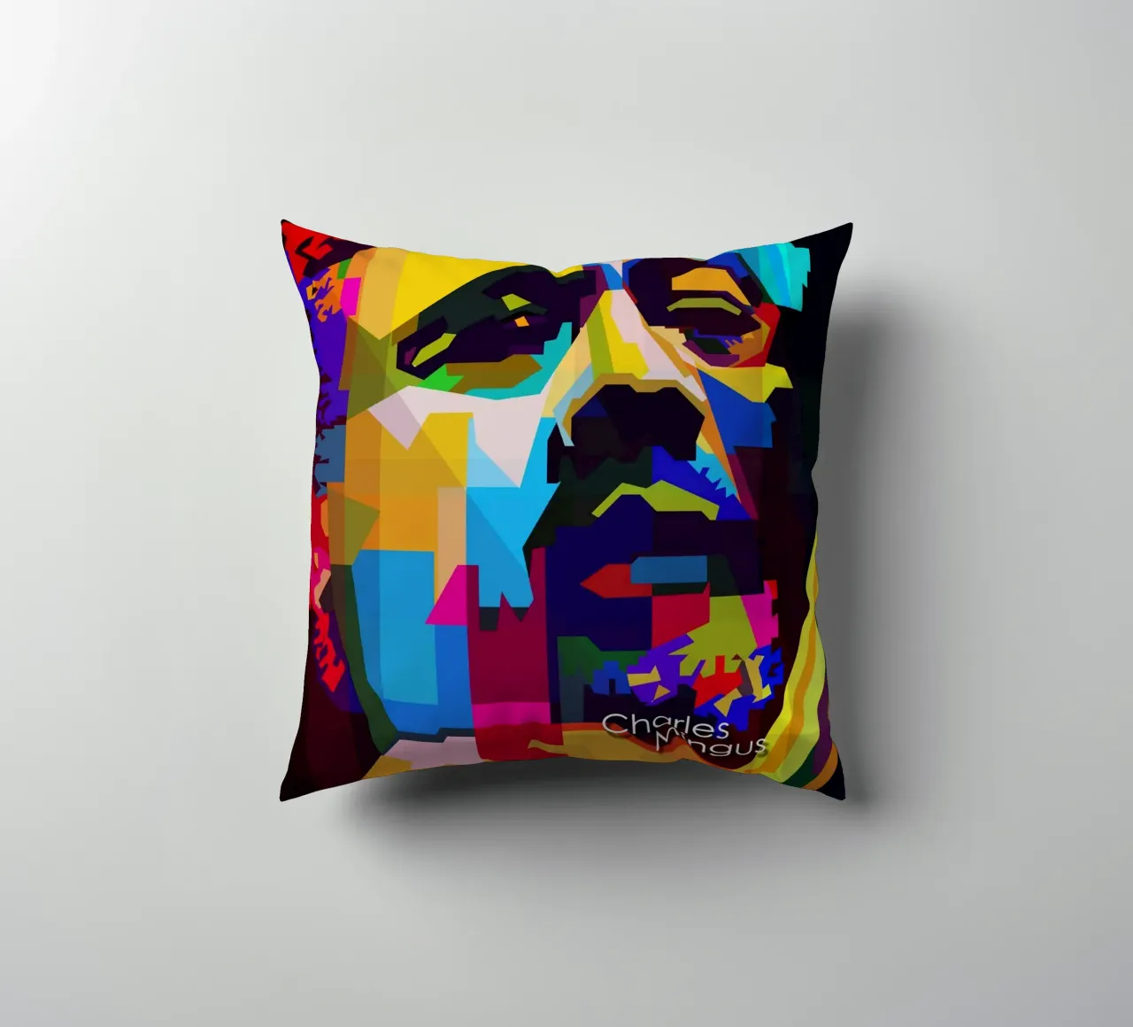 Charles Mingus Jazz Compositore Musicista WPAP Trending Now cuscino da Artkreator