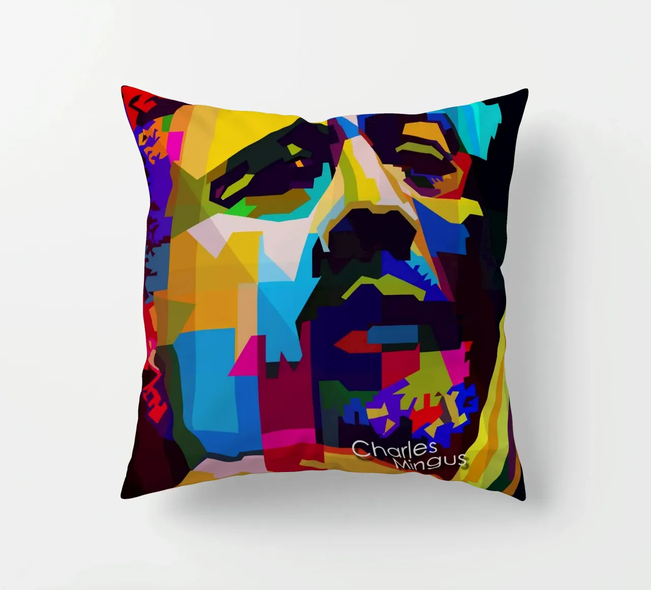 Charles Mingus Jazz Compositore Musicista WPAP Trending Now cuscino da Artkreator