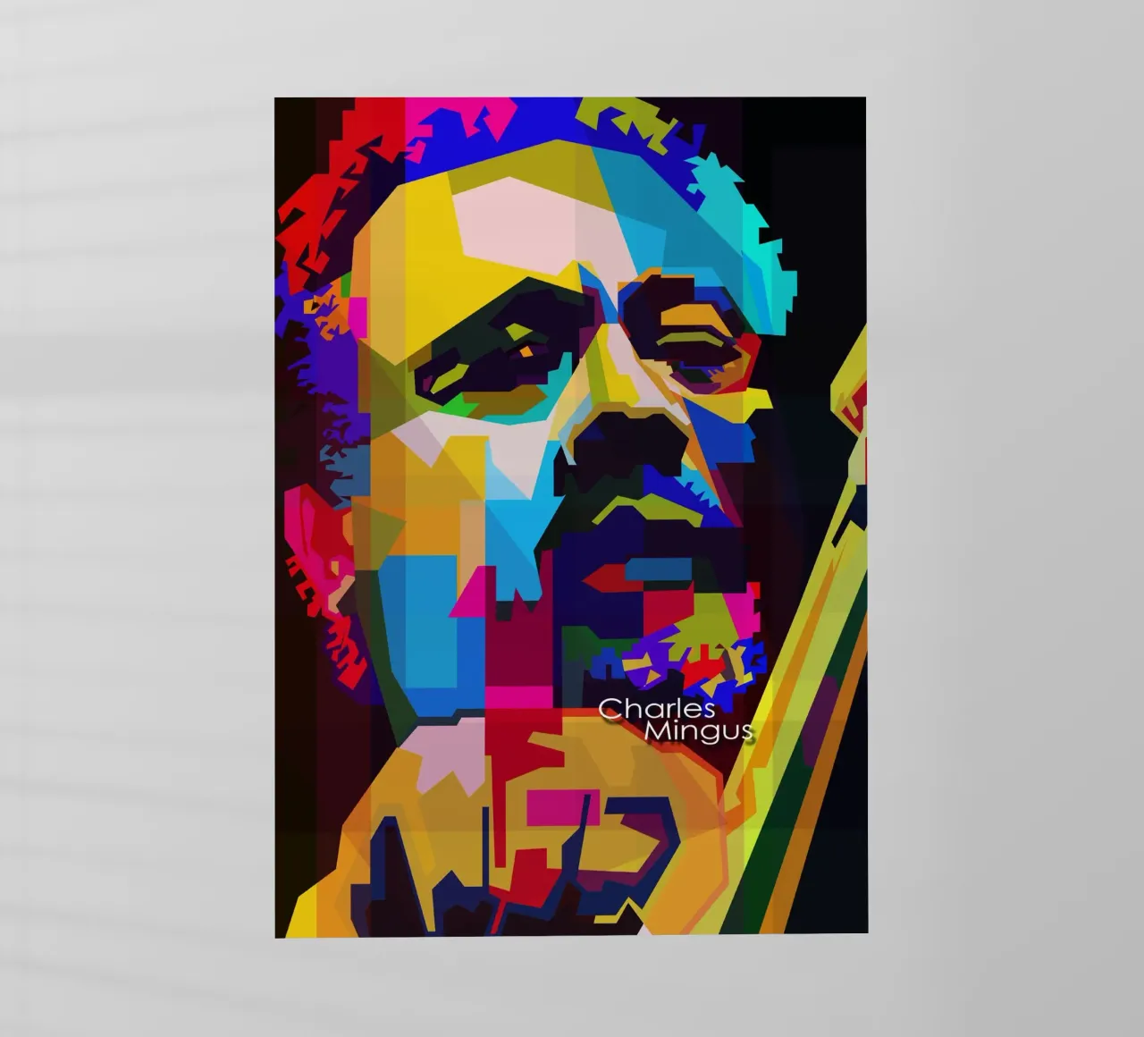 Charles Mingus Jazz Compositore Musicista WPAP Trending Now pellicola backlit da Artkreator