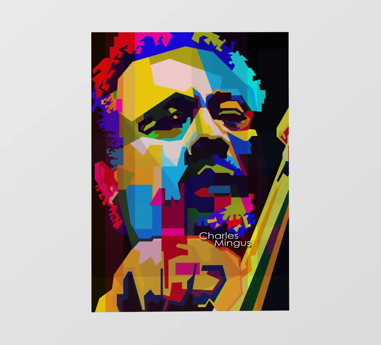 Charles Mingus Jazz Compositore Musicista WPAP Trending Now pellicola backlit da Artkreator