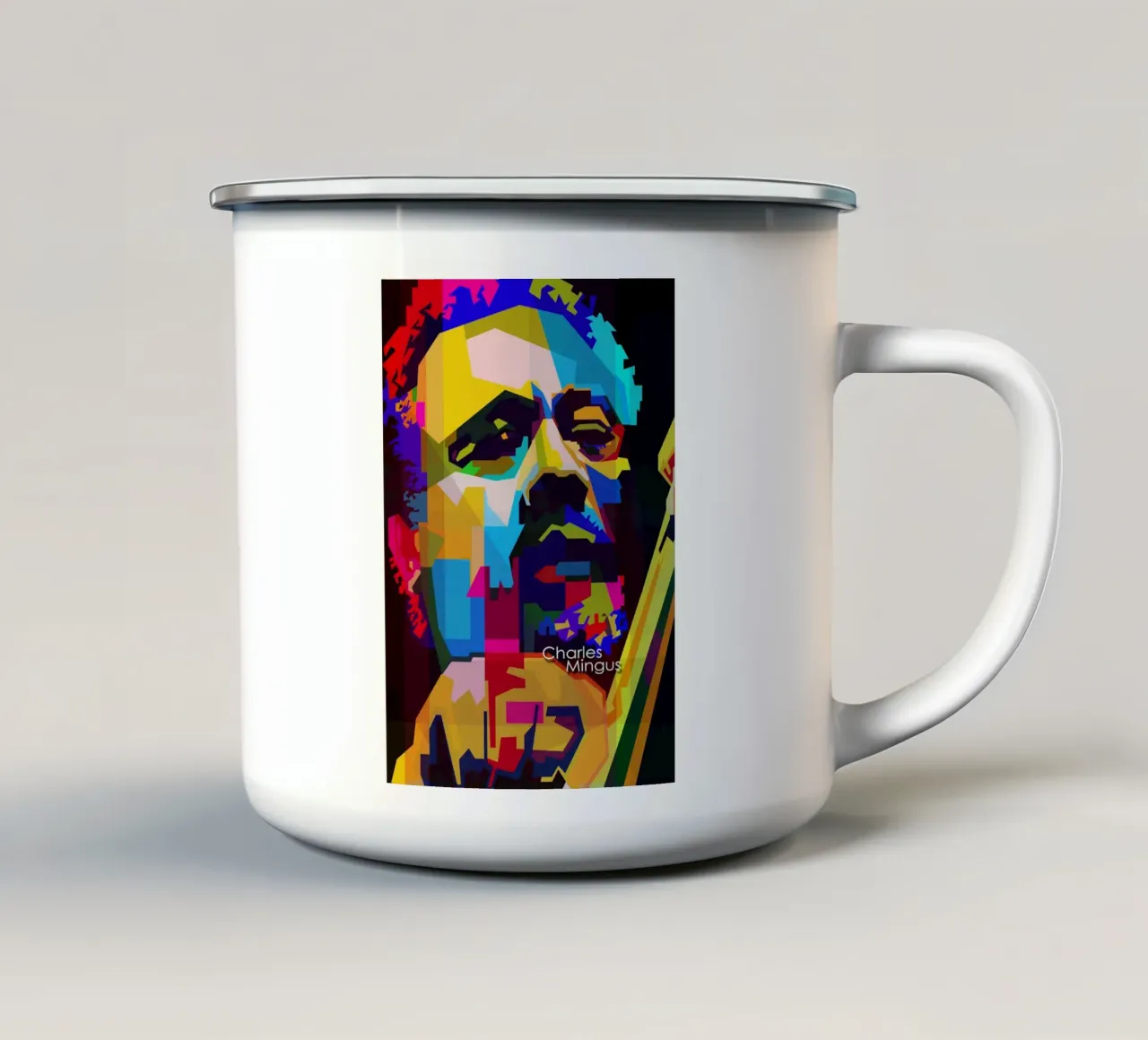 Charles Mingus Jazz Compositore Musicista WPAP Trending Now tazza in smalto da Artkreator