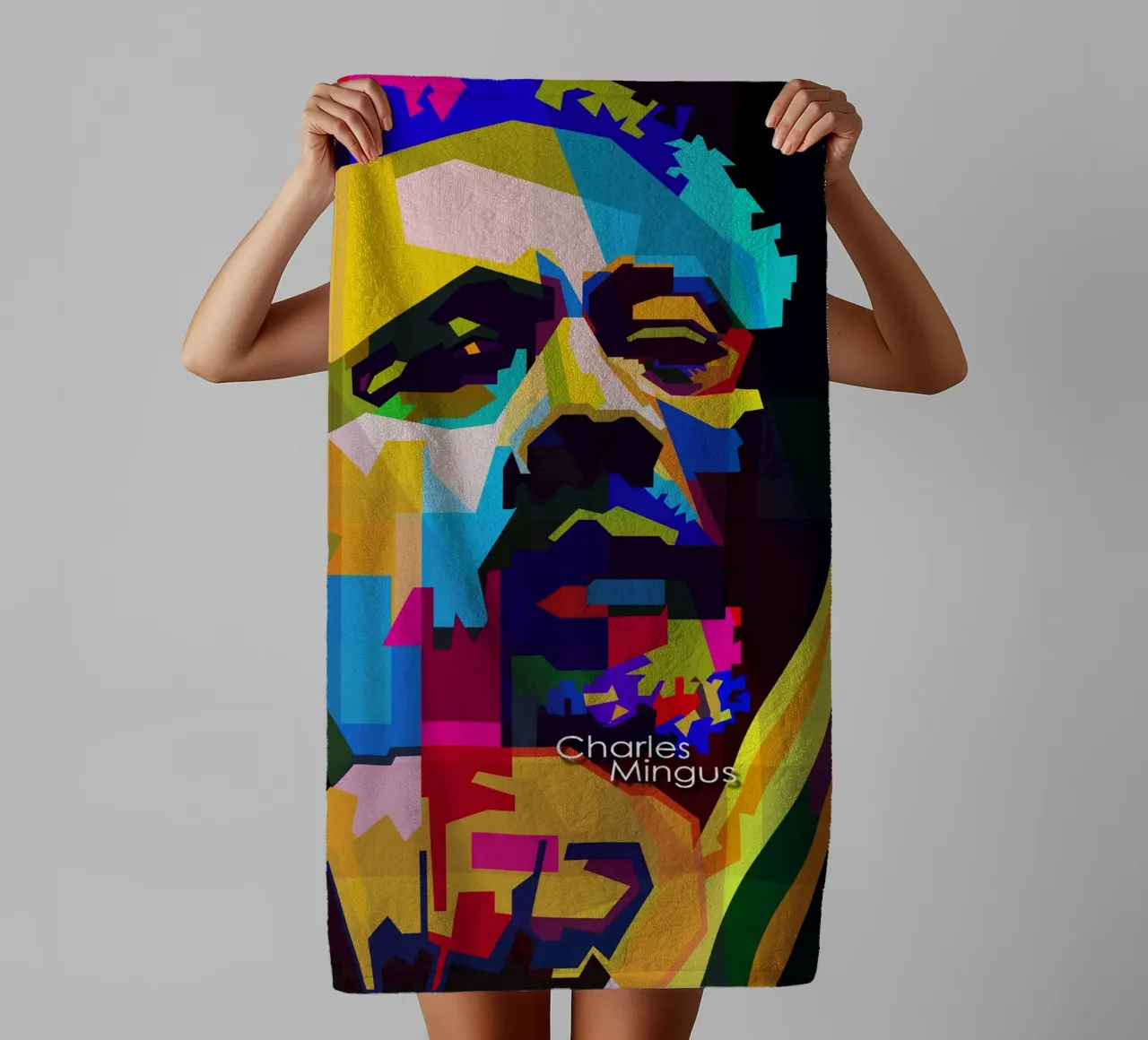 Charles Mingus Jazz Compositore Musicista WPAP Trending Now asciugamano da bagno da Artkreator