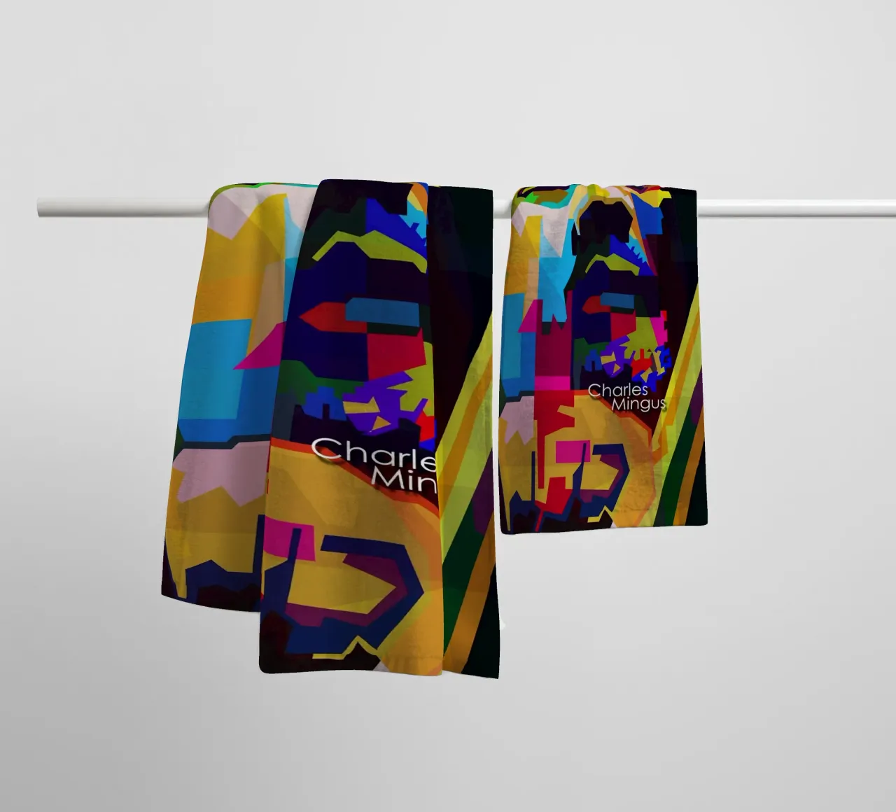 Charles Mingus Jazz Compositore Musicista WPAP Trending Now asciugamano da bagno da Artkreator