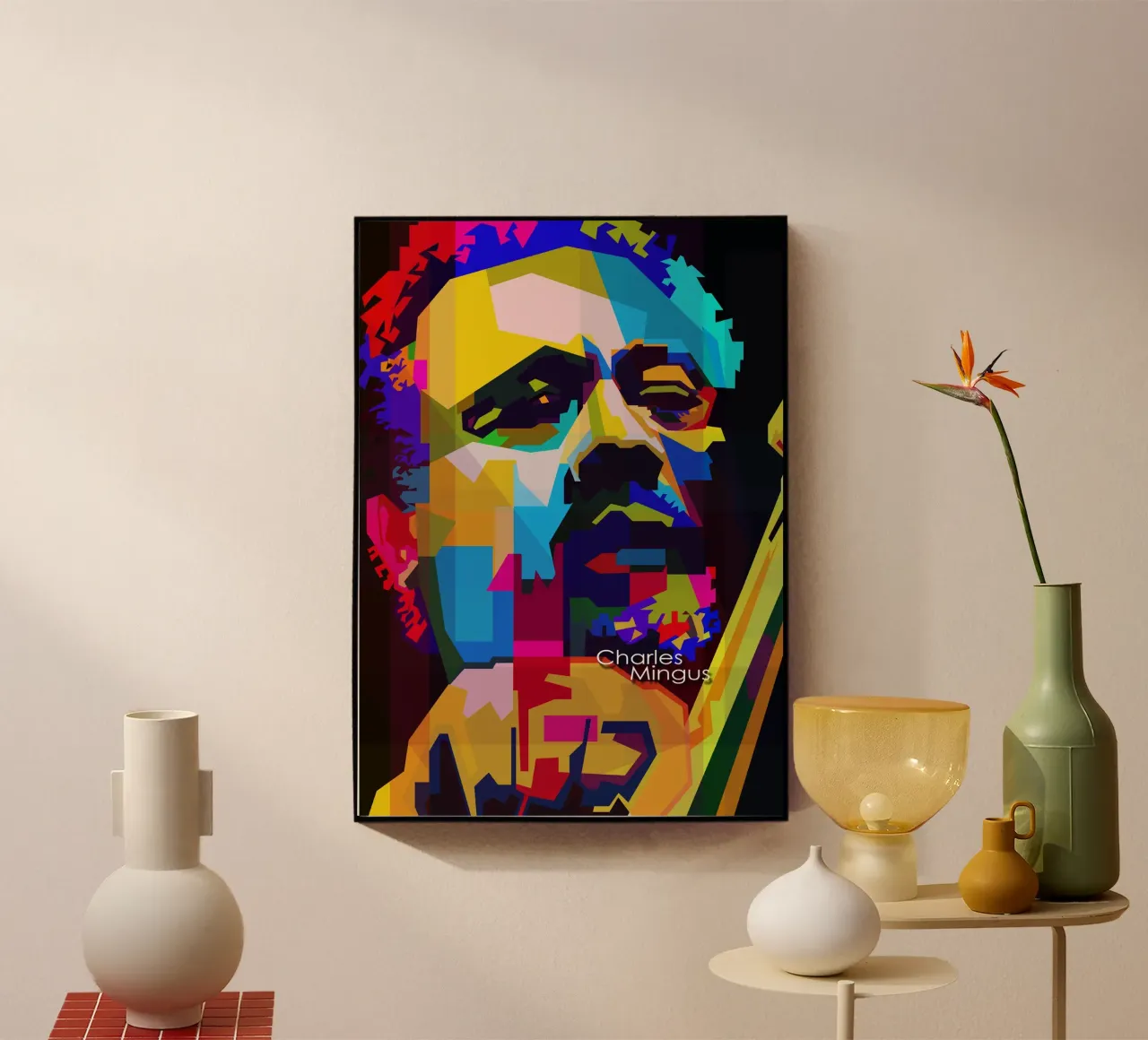Charles Mingus Jazz Compositore Musicista WPAP Trending Now plexiglass da Artkreator