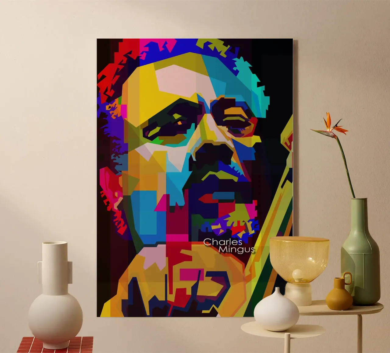 Charles Mingus Jazz Compositore Musicista WPAP Trending Now plexiglass da Artkreator