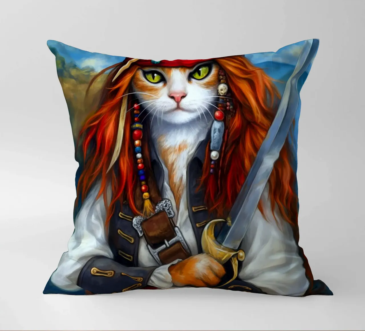 Gatto pirata cuscino da Fleur de Lys