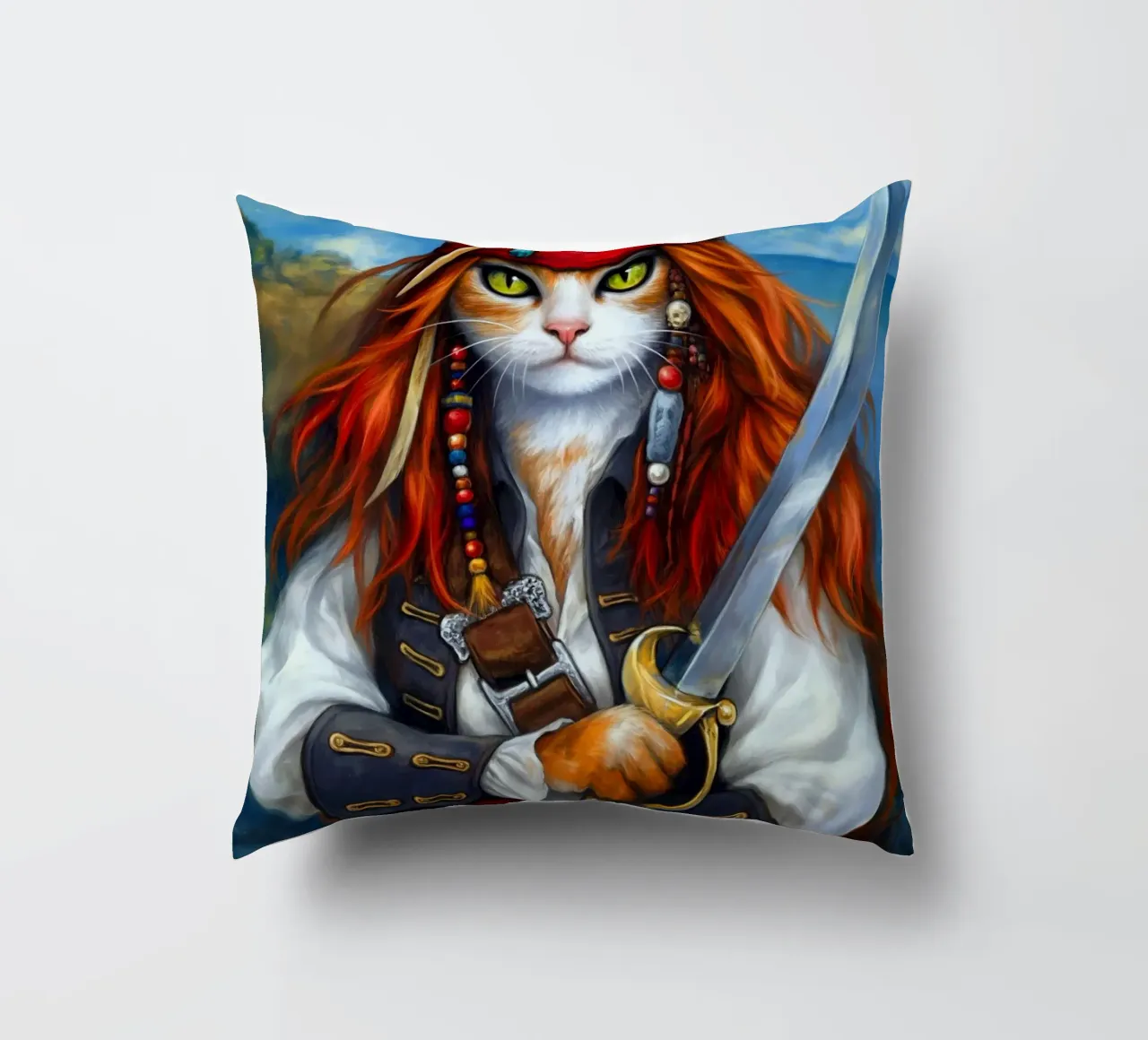 Gatto pirata cuscino da Fleur de Lys