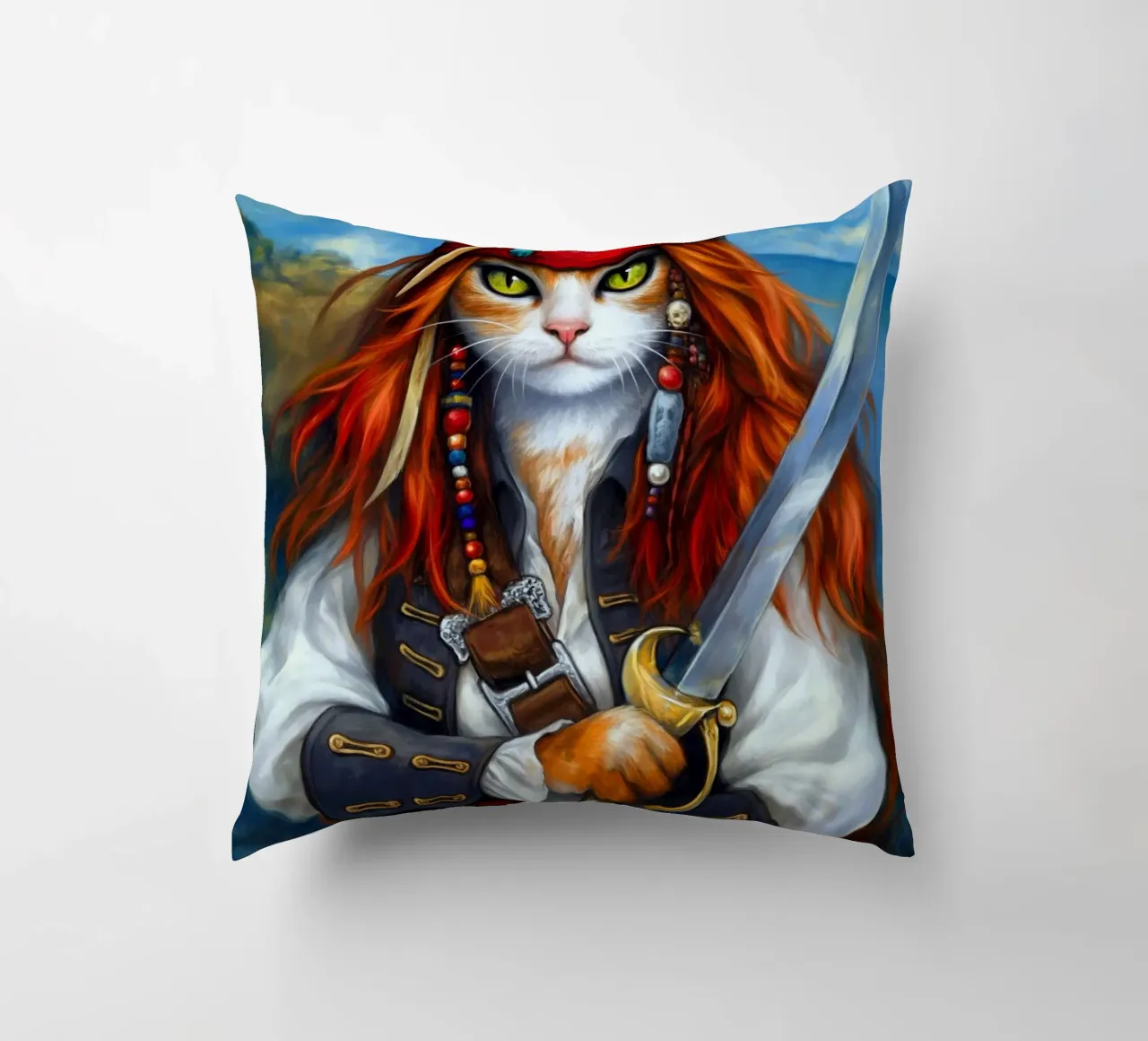 Gatto pirata cuscino da Fleur de Lys