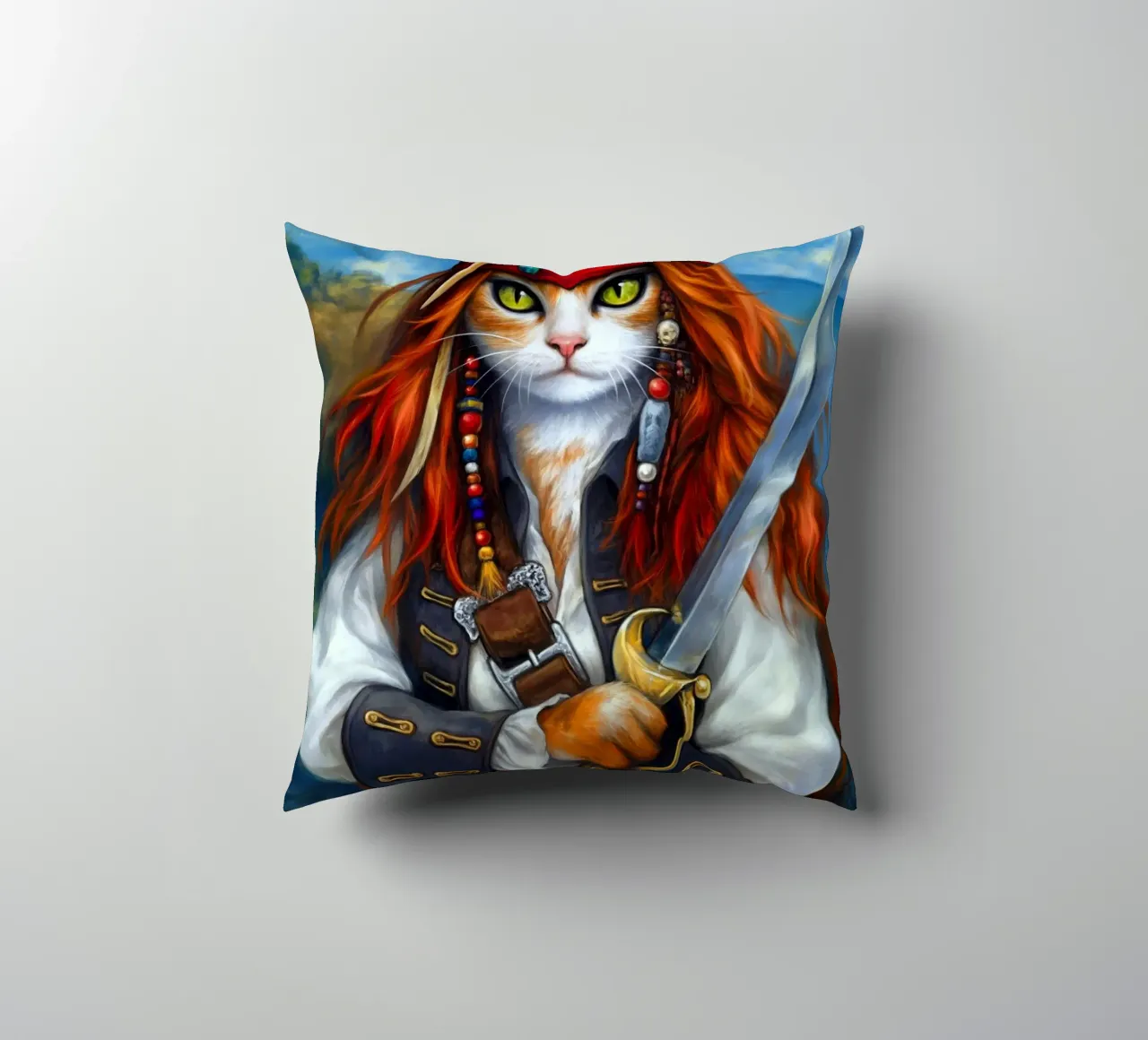 Gatto pirata cuscino da Fleur de Lys