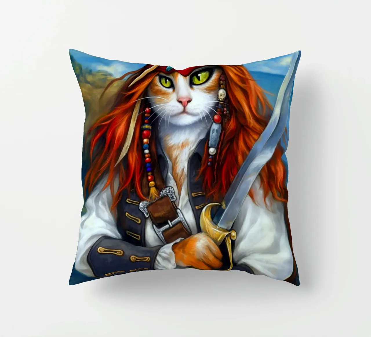 Gatto pirata cuscino da Fleur de Lys