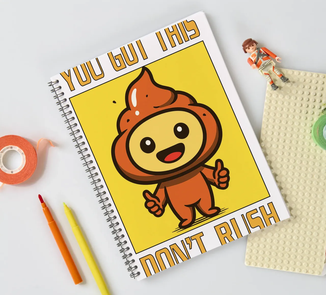 You Got This Don’t Rush Toilet Humor spiral notebook by the gan gan