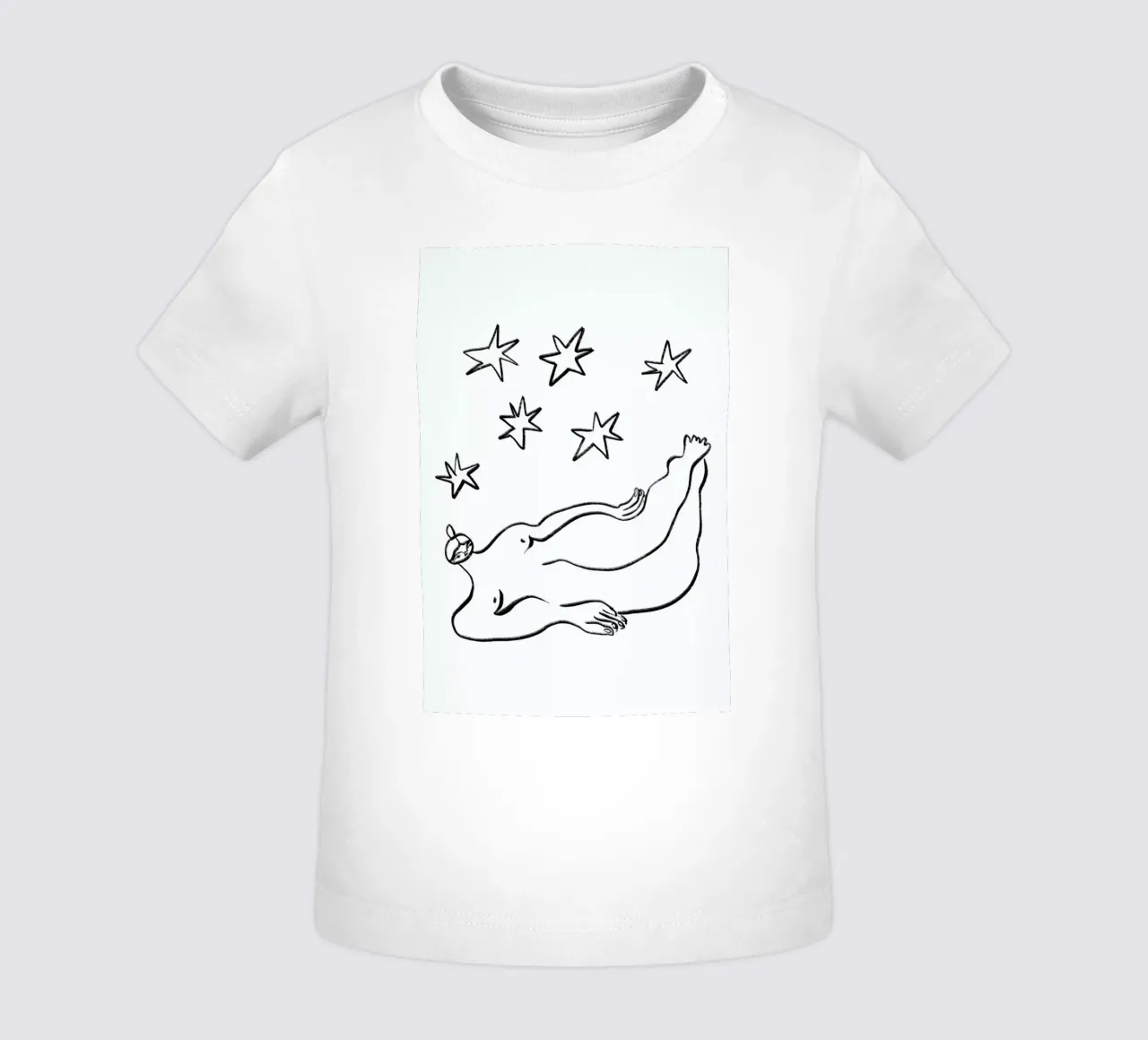 Nude with Stars baby t-shirt by Nudes and Croissants