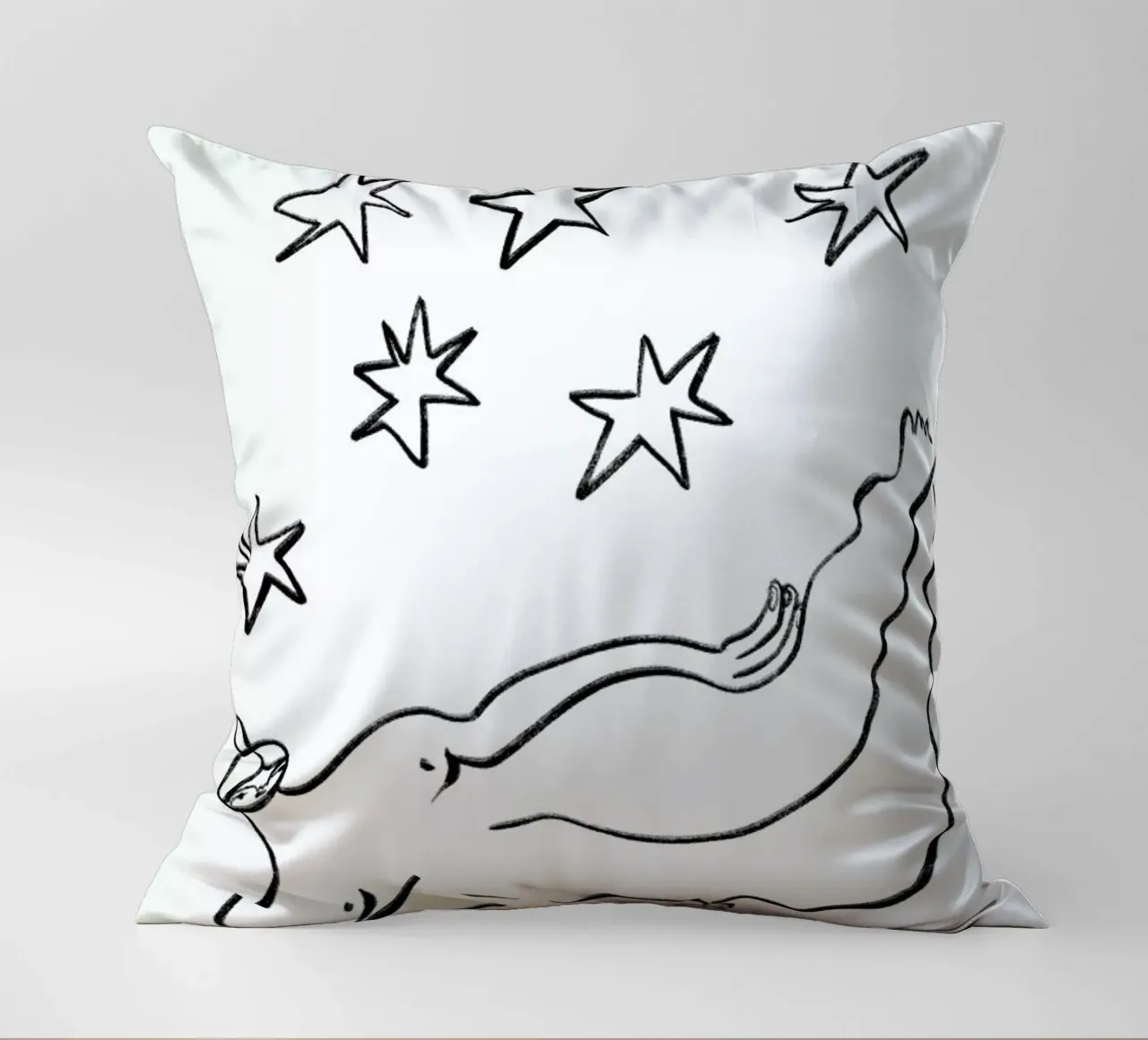 Nude with Stars cuscino da Nudes and Croissants