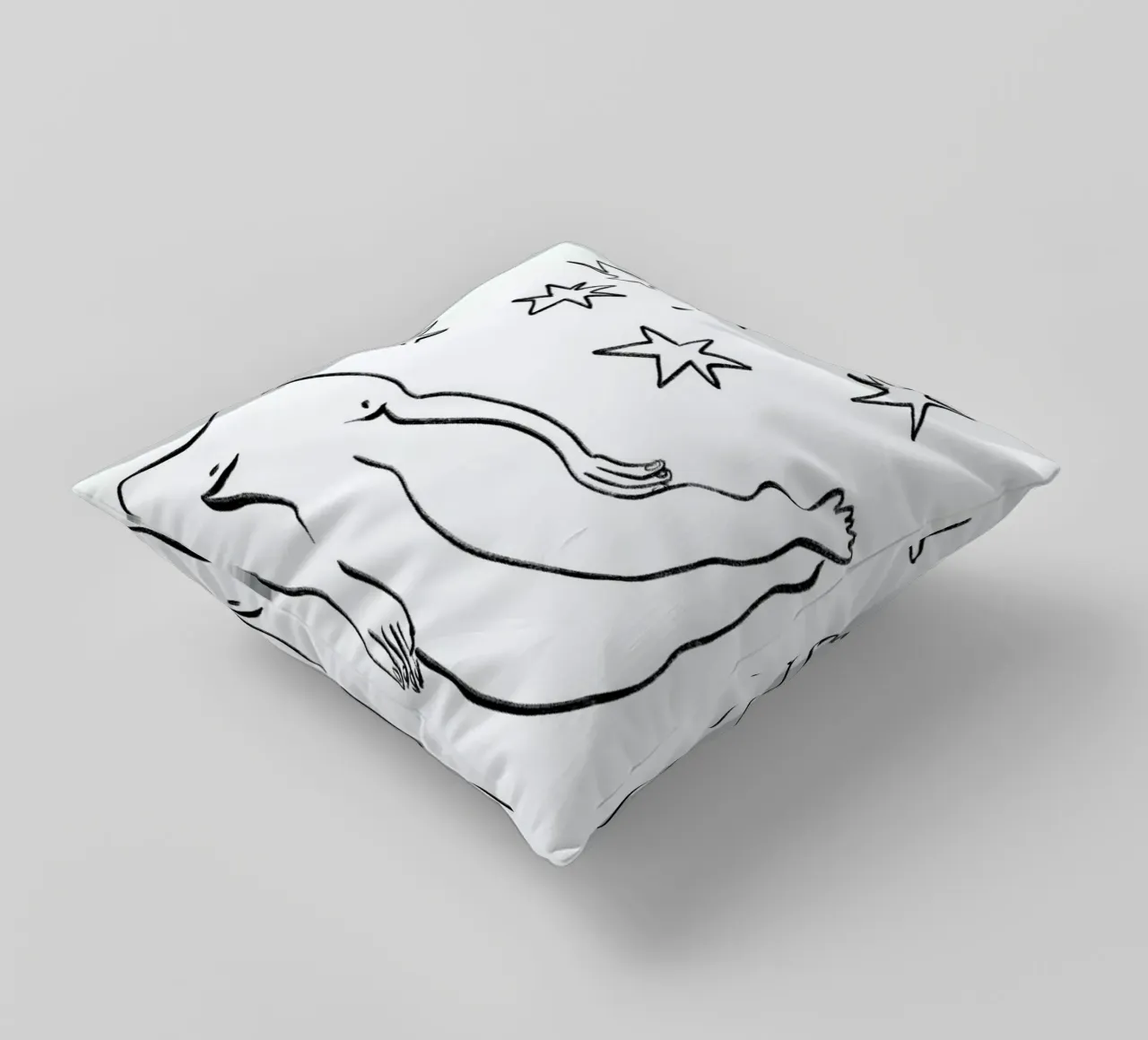 Nude with Stars cuscino da Nudes and Croissants