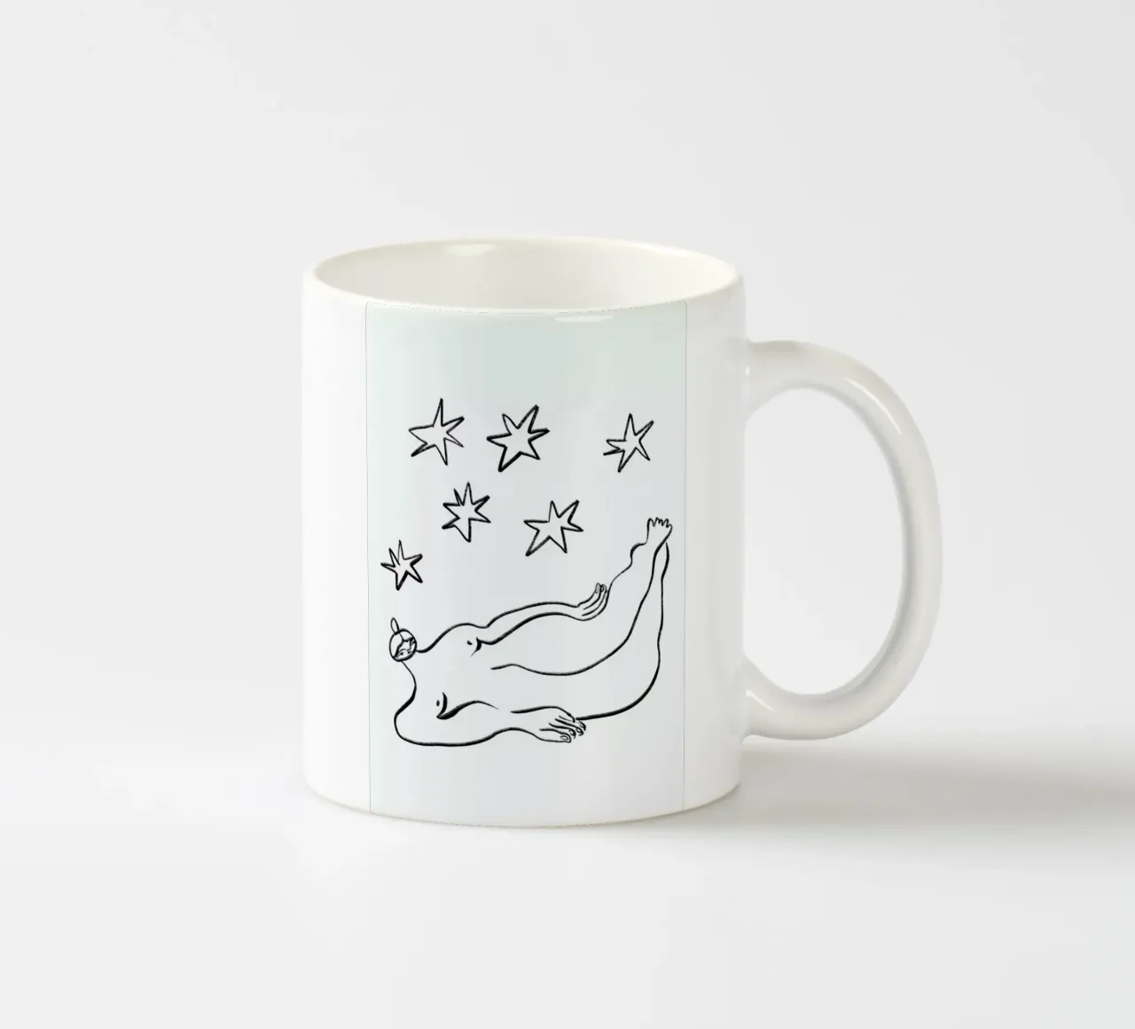 Nude with Stars tazza in ceramica da Nudes and Croissants