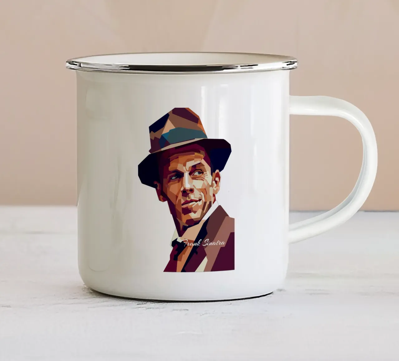 Frank Sinatra Classic Pop Trending Now tazza in smalto da Artkreator
