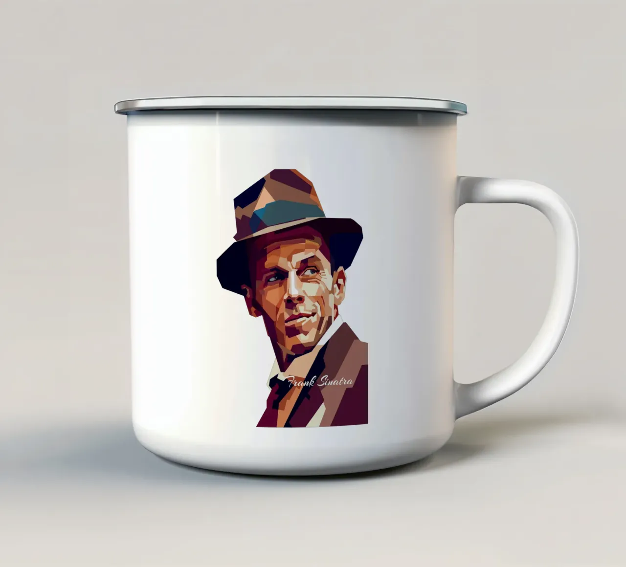 Frank Sinatra Classic Pop Trending Now tazza in smalto da Artkreator