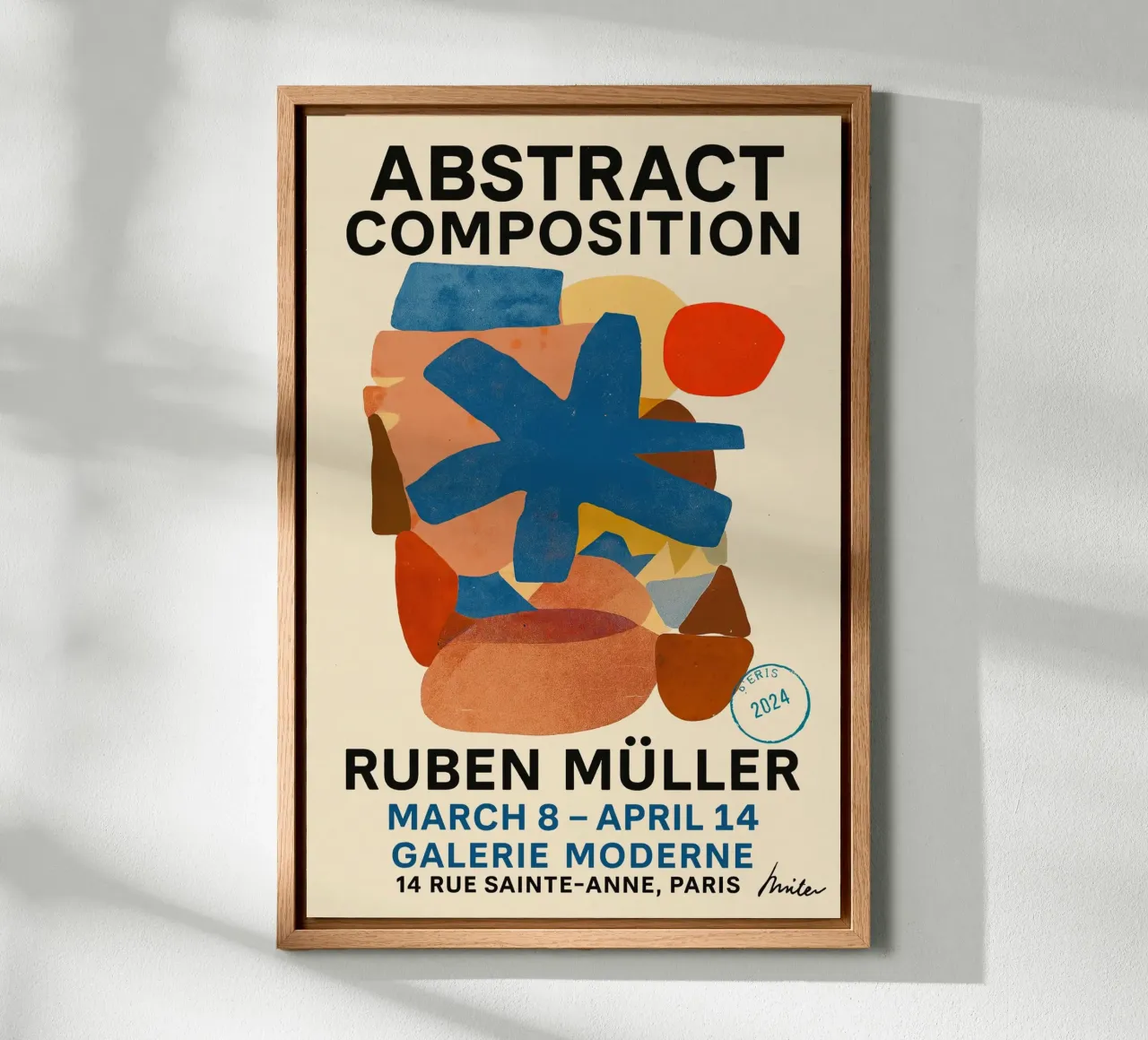 Abstract Composition Poster tela con Cornice a cassetta da treechild