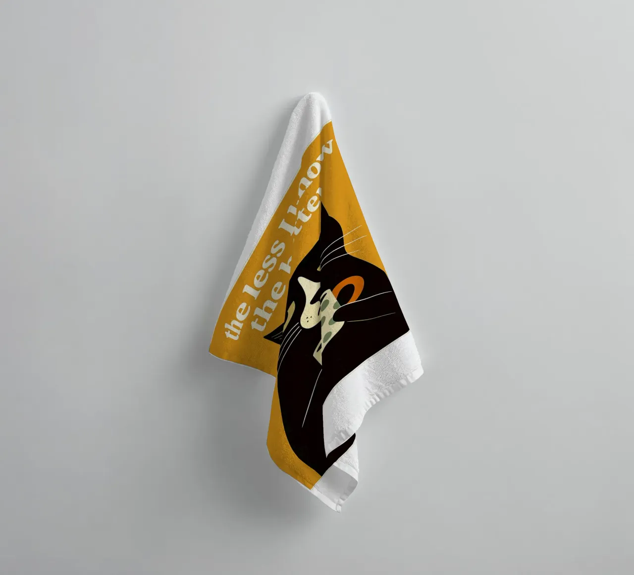 The Less I Know The Better Cat towel by the gan gan