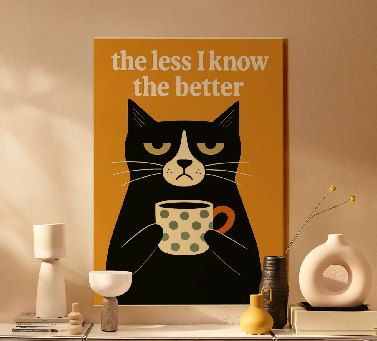 Hoe minder ik weet, hoe beter kat acryl van the gan gan