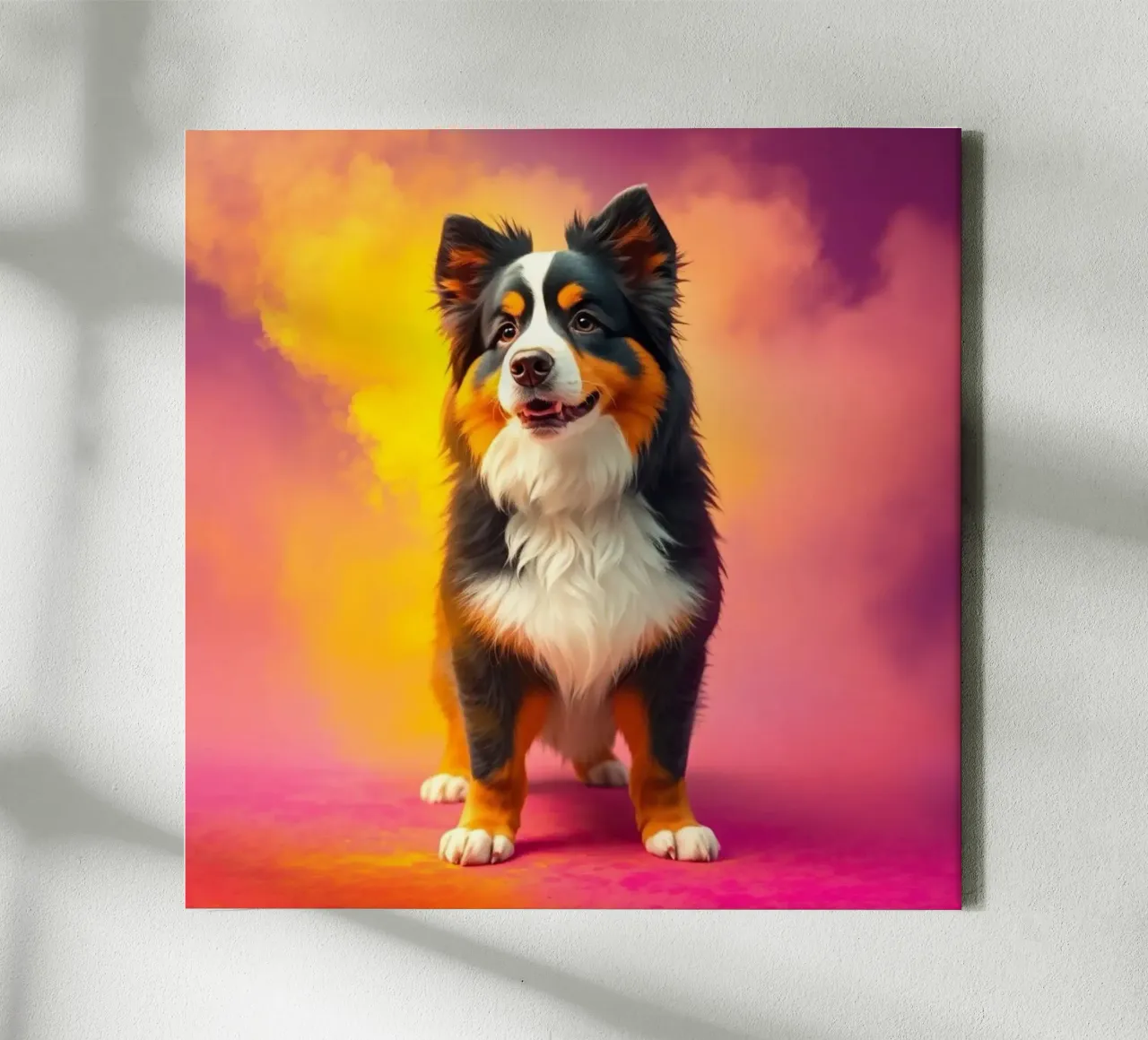 The colorful Bernese Mountain Dog #13 canvas by Yumis.Beargang.and.Me