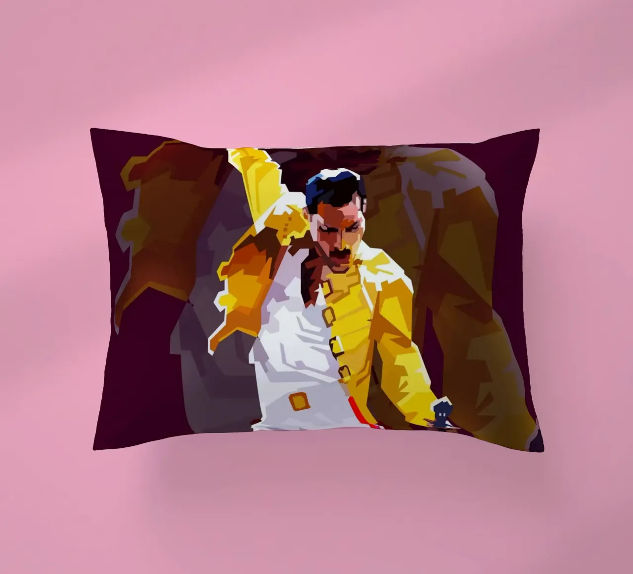 Icona rock Freddie Mercury di tendenza ora cuscino da Artkreator