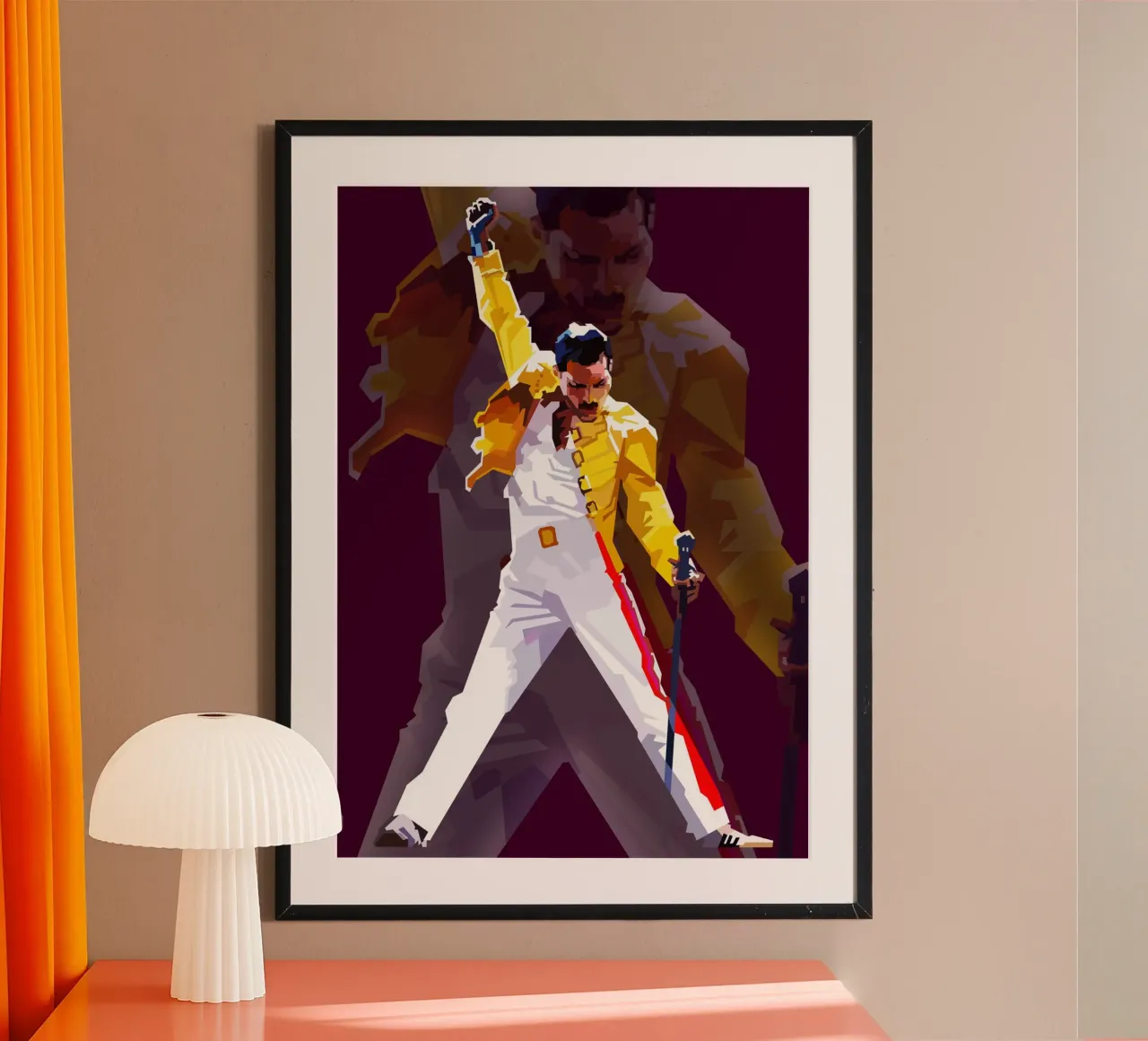 Icona rock Freddie Mercury di tendenza ora carta hahnemühle da Artkreator