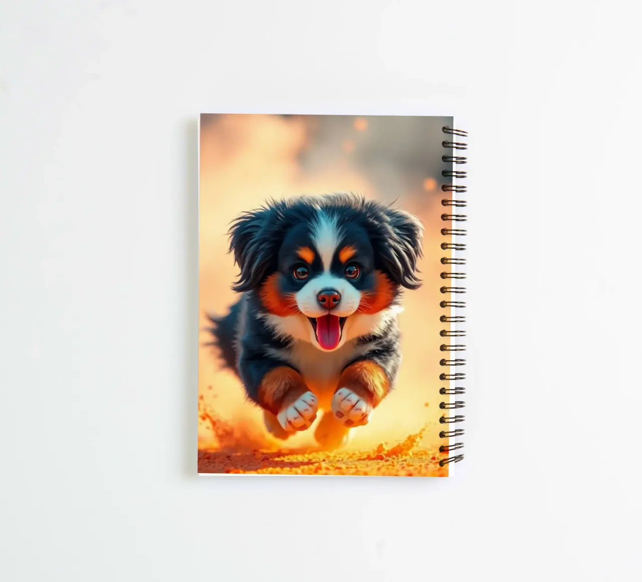 The colorful Bernese Mountain Dog #14 spiral notebook by Yumis.Beargang.and.Me