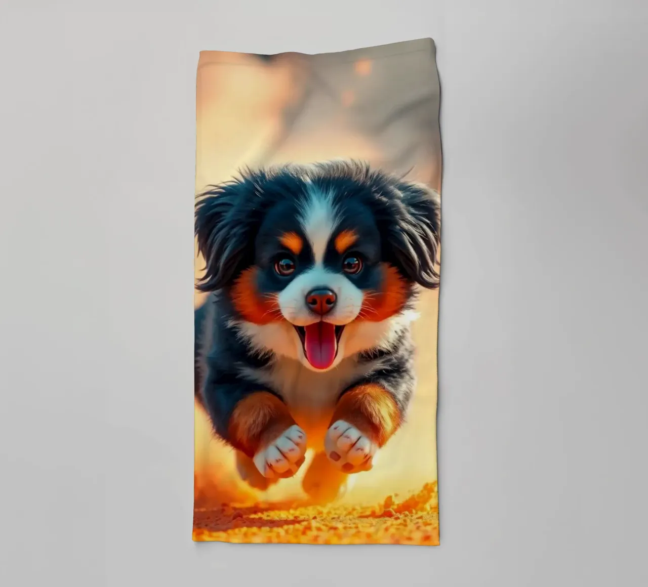 The colorful Bernese Mountain Dog #14 towel by Yumis.Beargang.and.Me