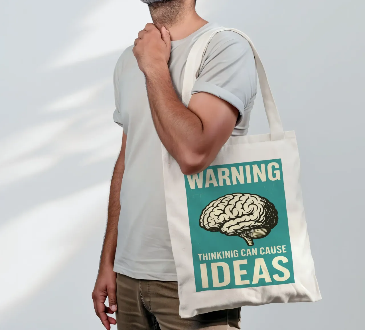 Gehirn Motivation Warnung Denken kann zu Ideen führen Jutebeutel von the gan gan