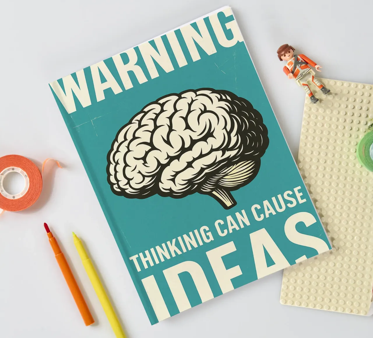 Brain Motivation Warning Thinking Can Cause Ideas notebook by the gan gan