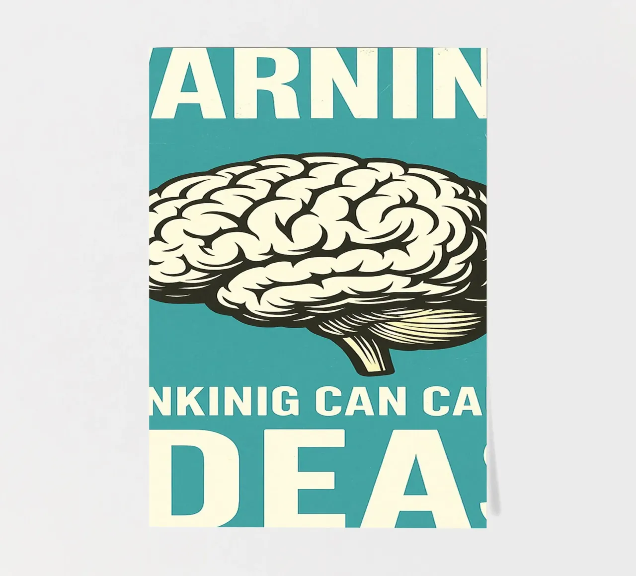 Gehirn Motivation Warnung Denken kann zu Ideen führen Stickerbogen von the gan gan