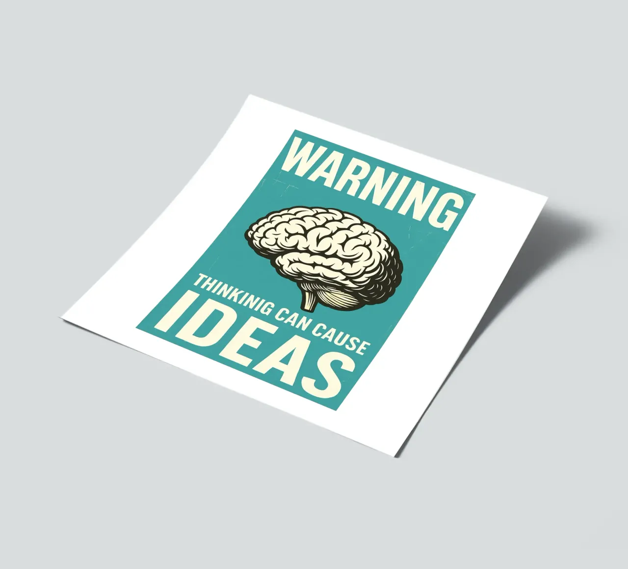 Gehirn Motivation Warnung Denken kann zu Ideen führen Stickerbogen von the gan gan