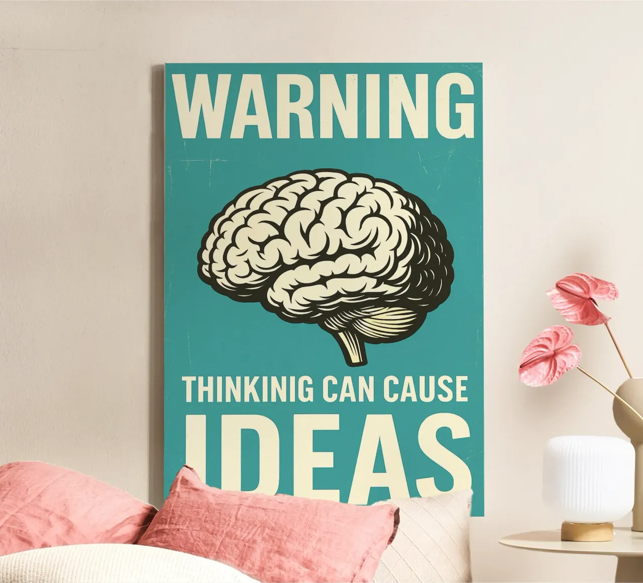 Brain Motivation Warning Thinking Can Cause Ideas canvas by the gan gan