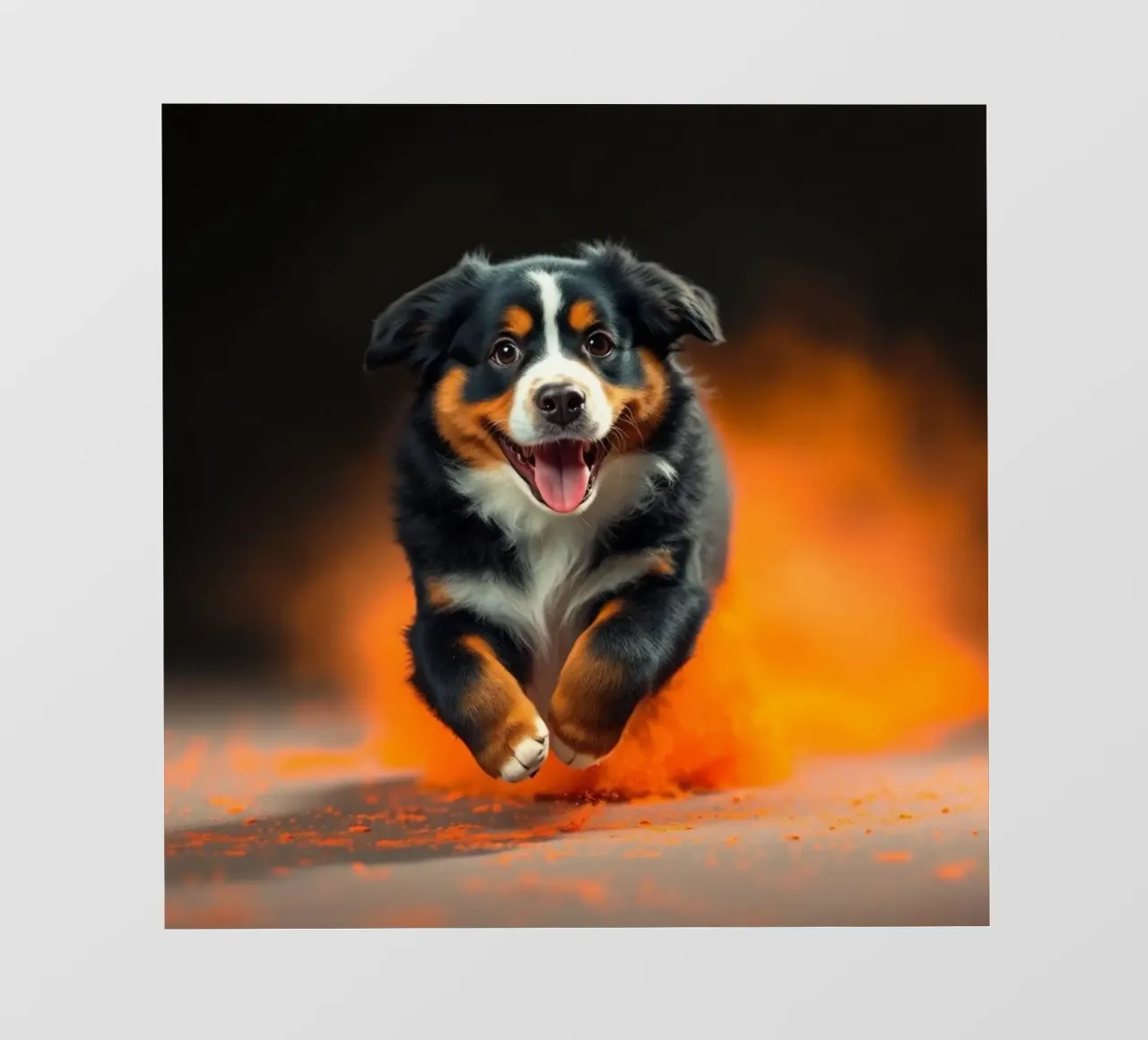 The colorful Bernese Mountain Dog #15 backlit film by Yumis.Beargang.and.Me