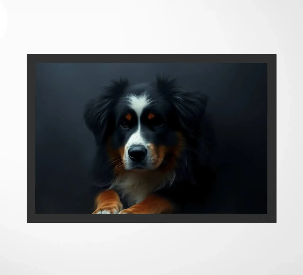 The colorful Bernese Mountain Dog #17 doormat by Yumis.Beargang.and.Me