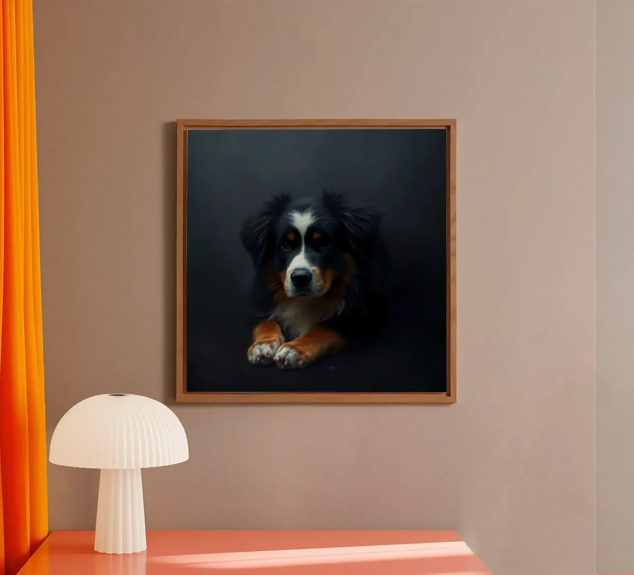 The colorful Bernese Mountain Dog #17 alu-dibond by Yumis.Beargang.and.Me