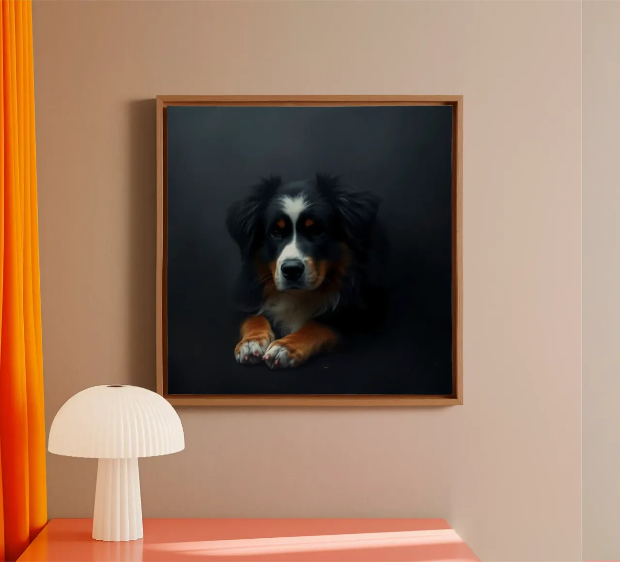 The colorful Bernese Mountain Dog #17 canvas by Yumis.Beargang.and.Me