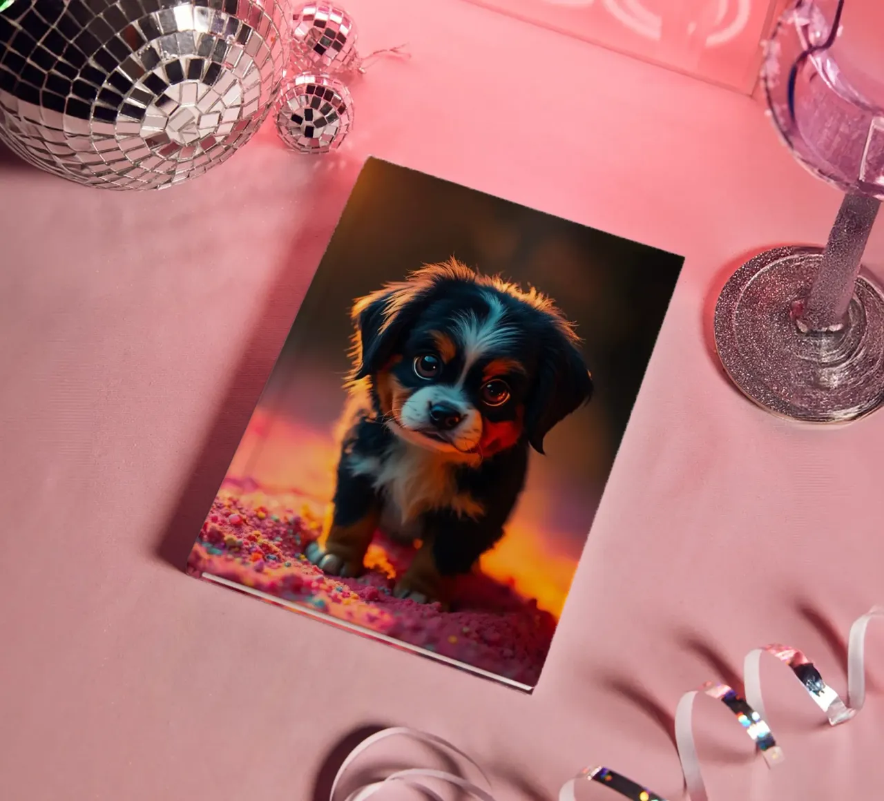 The colorful Bernese Mountain Dog #18 notebook by Yumis.Beargang.and.Me